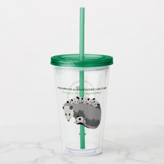 Mama Opossum & Family Reusable Cup and Straw