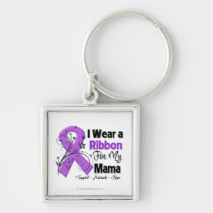 Mama - Pancreatic Cancer Ribbon Keychain