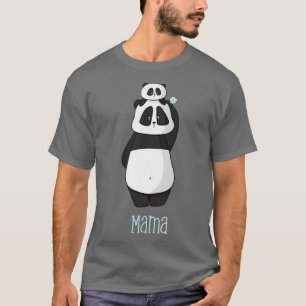 Mama Panda Bear Cute Baby Shower Premium T-Shirt