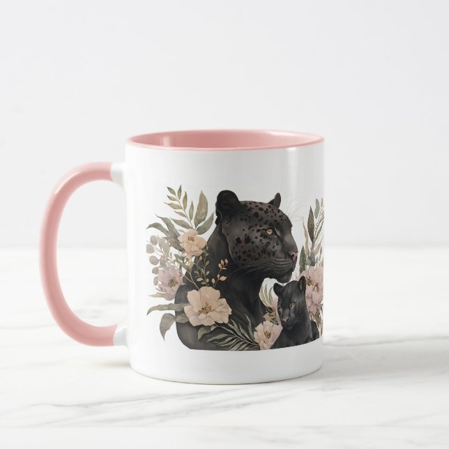 Mama Panther with Cub Mug (Left)