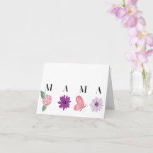 MAMA Papillon Floral, Carte de la Fête des Mères