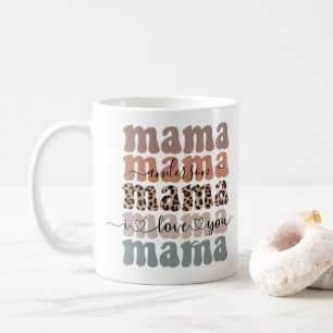 Mama Pattern Modern Mom Kids Names Mother's Day Coffee Mug