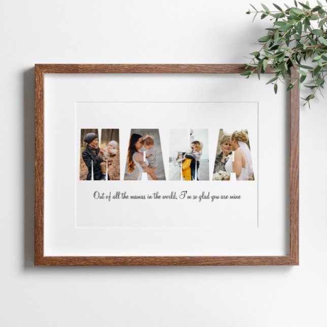 Mama Photo Collage Keepsake, Mother's Day Gift Poster (Creator Uploaded)