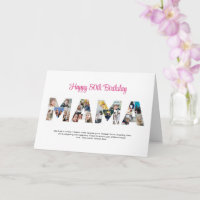 Mama Photo Collage Letter Cutout Mom Birthday