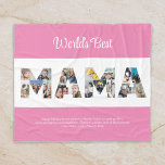 Mama Photo Collage Mother's Day Mom Birthday Fleece Blanket<br><div class="desc">Celebrate the special moments with your mother with this Mama Photo Collage design. This customizable design is perfect for creating a personalized and heartfelt gift for Mother's Day and Birthday celebration. Craft a beautiful collage with the word MAMA, featuring cherished moments, creating a visual journey of the precious memories you've...</div>