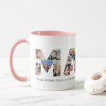Mama Photo Collage Mother's Day Mom Birthday Mug<br><div class="desc">Celebrate the special moments with your mother with this Mama Photo Collage design. This customizable design is perfect for creating a personalized and heartfelt gift for Mother's Day and Birthday celebration. Craft a beautiful collage with the word MAMA, featuring cherished moments, creating a visual journey of the precious memories you've...</div>