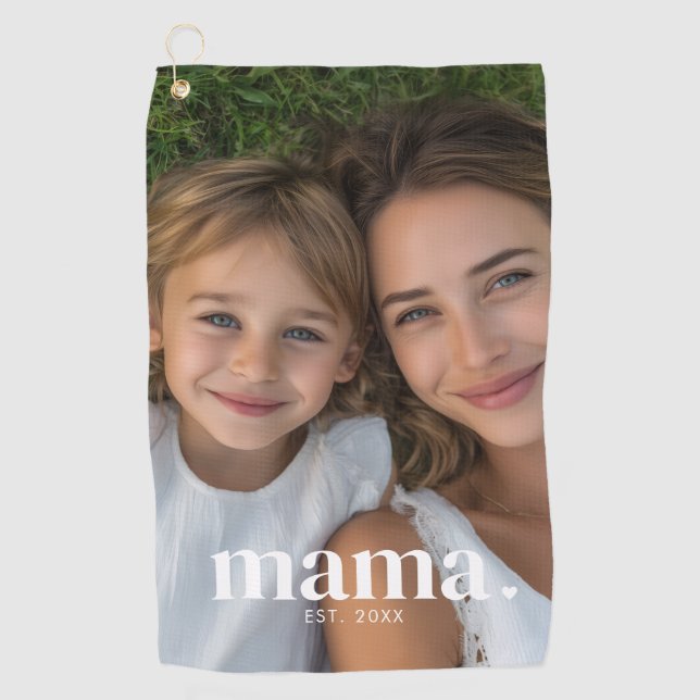 Mama Photo Golf Towel (Front)