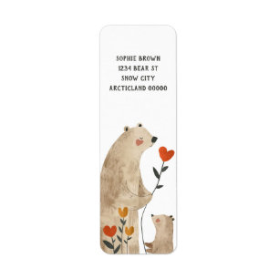 Mama Polar Bear & Cub Cub Adresse de retour