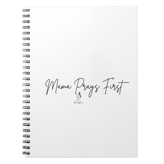 Mama Prays First Christian Mom Notebook (Front)