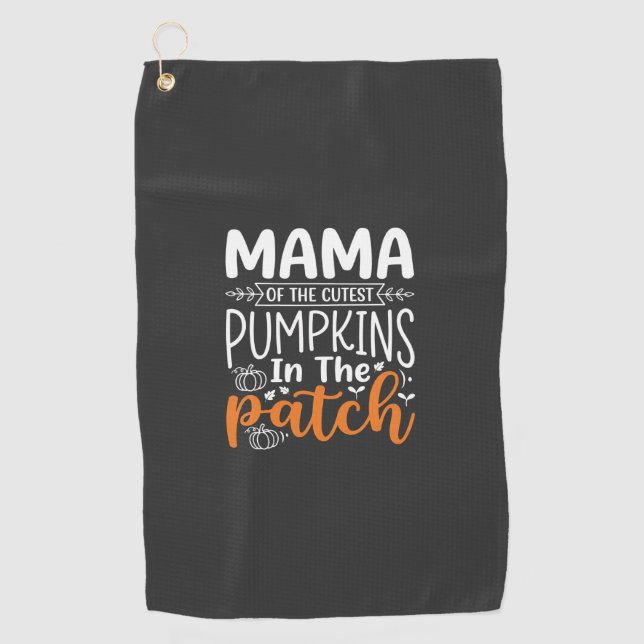 Mama Pumpkins Patch Halloween Design_1 Golf Towel (Front)