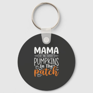 Mama Pumpkins Patch Halloween Design_1 Keychain