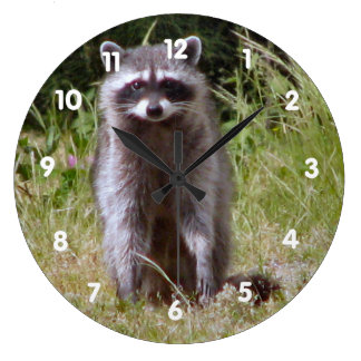 Mama Raccoon Large Clock