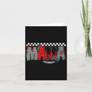 Mama Racing Race Car Funny for Kids Girls Women Card