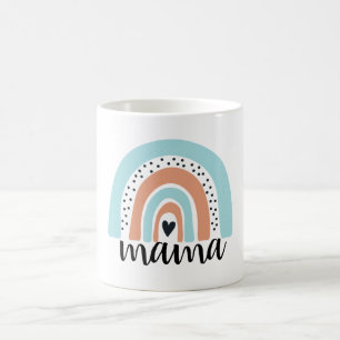 Mama Rainbow Blue Peach Coffee Mug