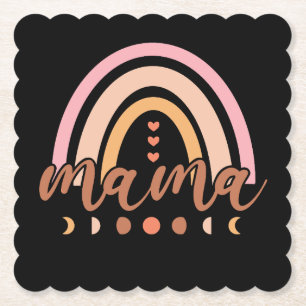 Mama Rainbow  Paper Coaster