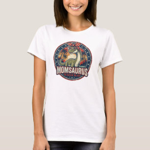 Mama Rex with Baby   Blue Bandana Dino Mom T-Shirt