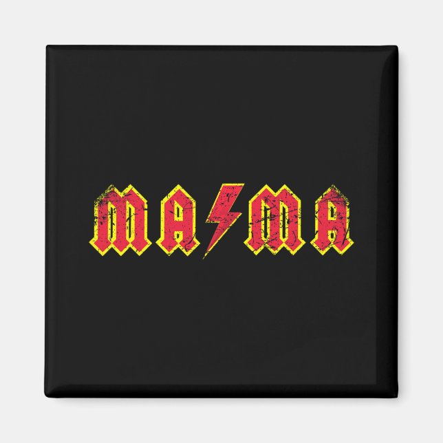 Mama Rocks Rock And Roll Mother's Day New Moms Dis Magnet (Front)