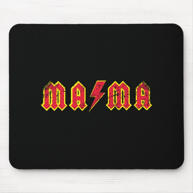 Mama Rocks Rock And Roll Mother's Day New Moms Dis Mouse Pad (Front)