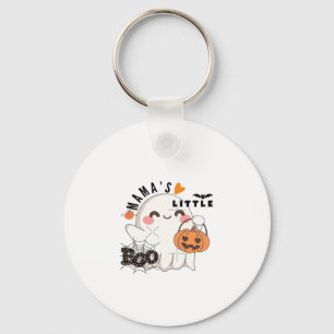 Mama’s Boo – Cute Kawaii Halloween Boo 2025 Graphi Keychain