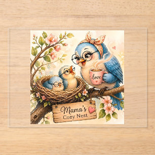 Mama’s Cozy Nest  Acrylic Invitations