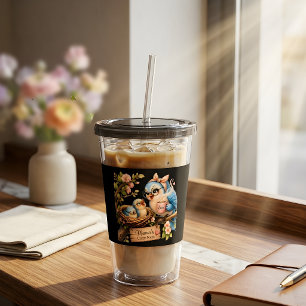 Mama’s Cozy Nest Black Acrylic Tumbler Gift