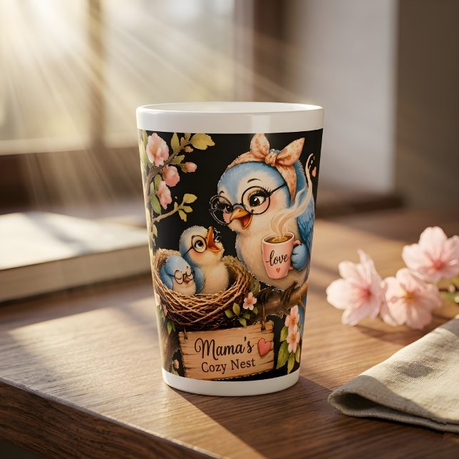 Mama’s Cozy Nest Black Latte Mug (Creator Uploaded)
