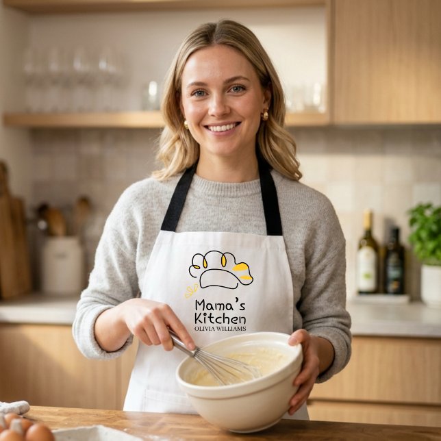 Mama’s Kitchen Lady Chef Personalized Apron (Creator Uploaded)