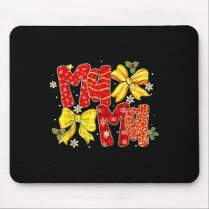 Mama Santa Christmas Family Matching Pajamas Xmas Mouse Pad