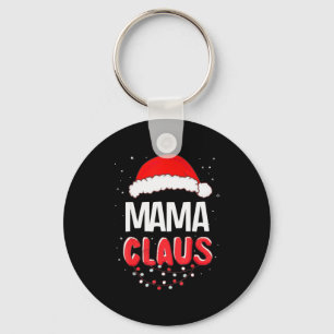 Mama Santa Claus Christmas Matching Costume Keychain