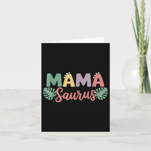 Mama Saurus Mom Dad Dinosaur Birthday Family Match Card