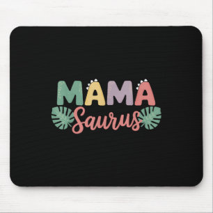 Mama Saurus Mom Dad Dinosaur Birthday Family Match Mouse Pad