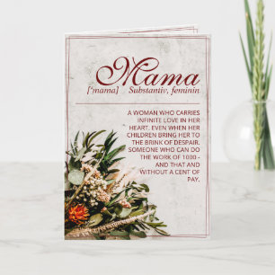 Mama - simply irreplaceable - Bouquet Card