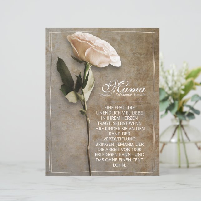 Mama - simply irreplaceable - vintage (Standing Front)