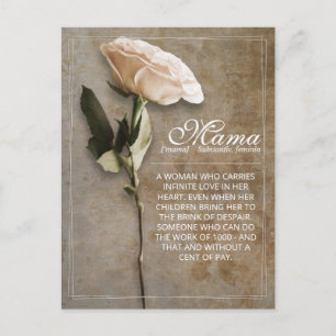 Mama - simply irreplaceable - vintage holiday postcard