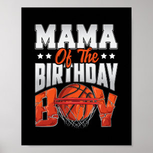 Mama Sketll Birthday Boy Family Ller B-day Party Poster