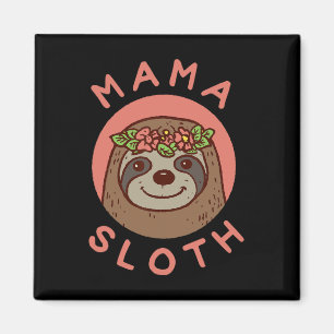 Mama Sloth Cute Gift For Mom From Son Daughter Mot Magnet