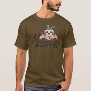 Mama Sloth For Women, I Love Mom, Girls Sloth T-Shirt