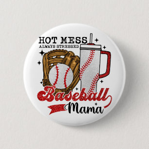Mama Sport Mom Women Mothers Day 2024 Girls Kids 2 Inch Round Button