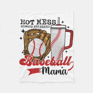 Mama Sport Mom Women Mothers Day 2024 Girls Kids Fleece Blanket