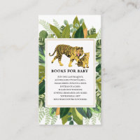 Mama Tiger Greenery Baby Shower Book Request Enclo