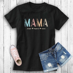 Mama Tiger Personalized Mother Gift Children Names T-Shirt