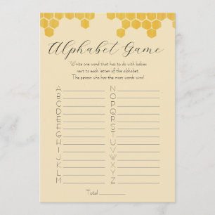 Mama to Bee Baby Shower Game Invitation