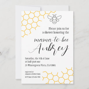 Mama-to-bee Baby Shower Invitation