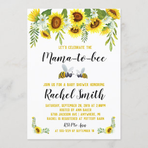 Mama-to-bee Baby Shower Invitation