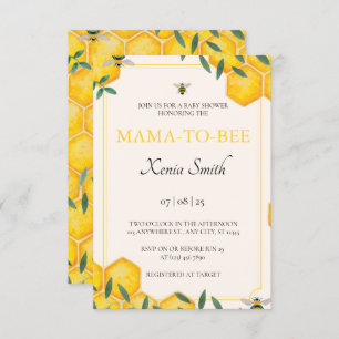 Mama-to-bee baby shower invitation
