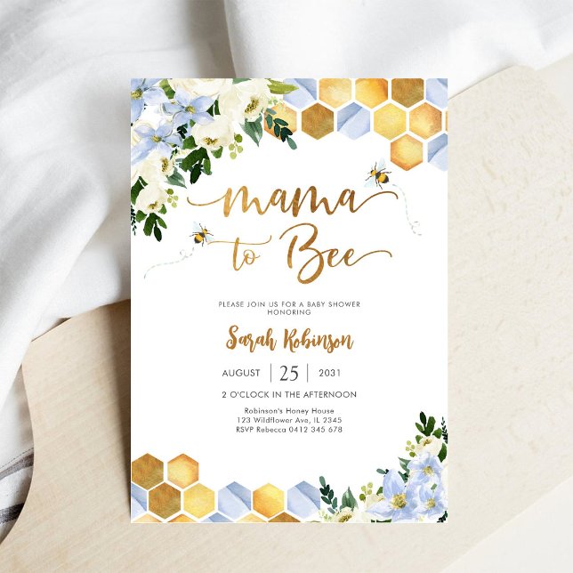 Mama to Bee Baby Shower Invitation (Creator Uploaded)