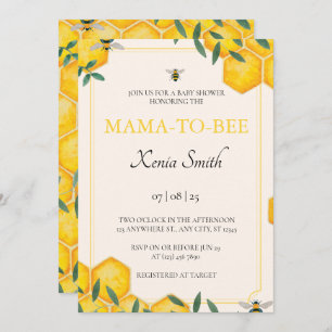 Mama-to-bee baby shower invitation