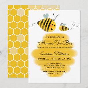 Mama to Bee Baby shower Invitation   Bourdon