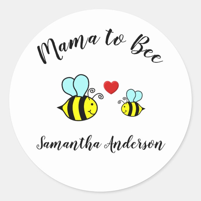 Mama to Bee - Circle Sticker (Front)