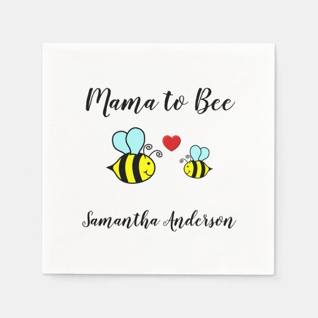 Mama to Bee - Cocktail Napkin (Front)